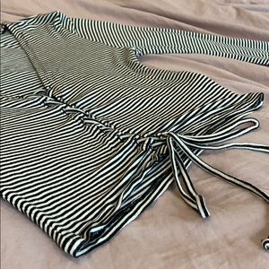 Black and white striped top